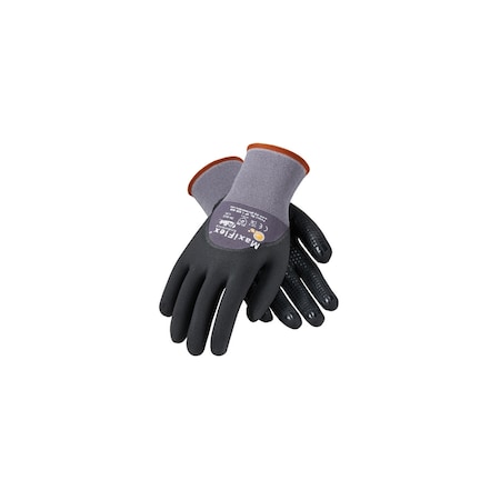 Pip MAXIFLEX ENDURANCE, 15G GRYNYLON, BLK. 3/4 MICROFOAM, PK 144 34-845/XL